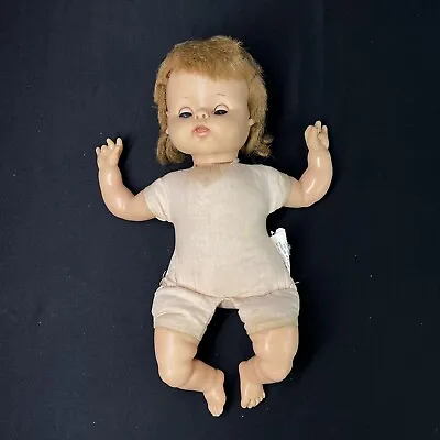 Vintage 1964 Horsman Doll S-17 17” Baby Doll Blue Sleepy Eyes Cloth Body • $84.15