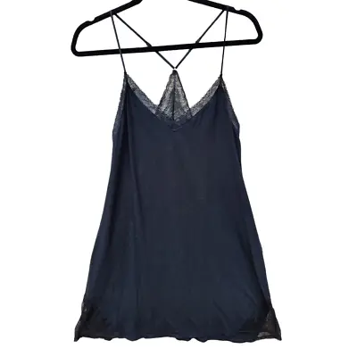 Victoria's Secret -412 Lace Trim Racerback Black  Slip Small • $20