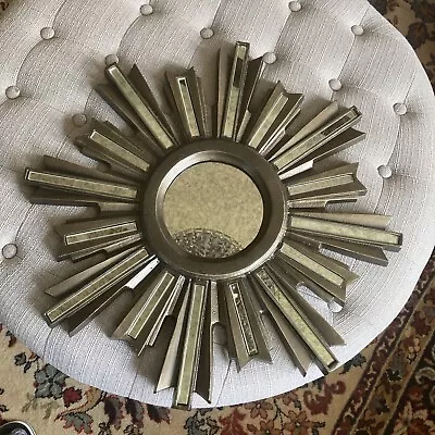 Heavy Metal Antique Gold Antique Glass Starburst Mirror • $40