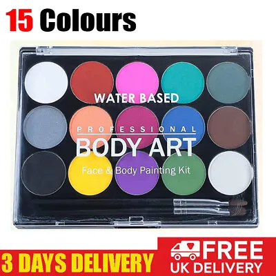 Professional Face Painting Kit For Kids Adults Face Body Paint Set Kit Party UK • £6.89