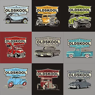 T Shirt Classic Cars Hotrods Vintage Racing Rock And Roll 50's Retro Design • £15.99