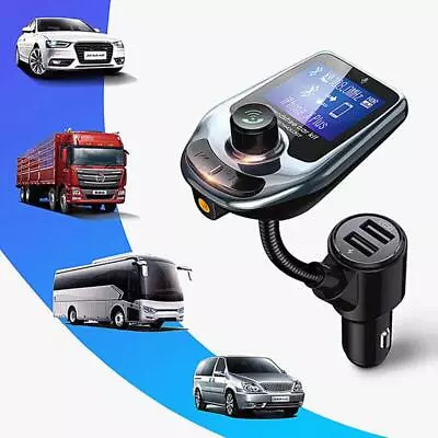 12V-24V Car Cigarette Lighter Socket Dual USB Charger FM Transmitter Bluetooth • $22.04