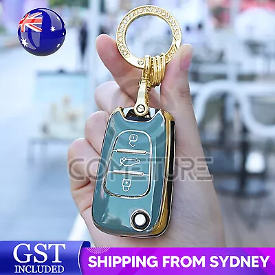 TPU Car Remote Flip Key Fob Cover Case For Hyundai I30 Ix35 For KIA Grey • $15.95