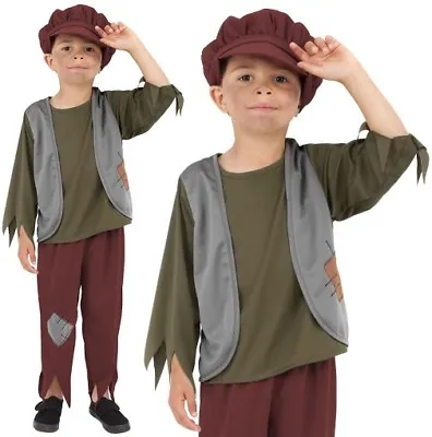 £13.99 • Buy Childrens Boys Poor Victorian Fancy Dress Costume Childs Urchin Outfit Smiffys