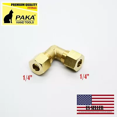 5 PCS –  1/4  OD 90º Compression Union Elbow BRASS COMPRESSION FITTING • $12.99