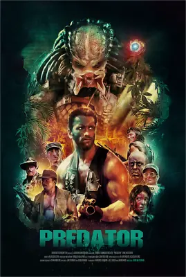 Predator Arnold Schwarzenegger Rich Richard Art Print Poster Mondo 16x24 #50/100 • $129.08