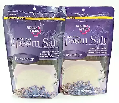 Epsom Salt Bath Soak 16 Ounce Each 2 Pack Magnesium Sulfate Lavender • $10.99