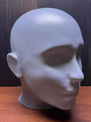 $29.99 • Buy Male Men PE Plastic Mannequin Head Display Blue Magnetic Bottom