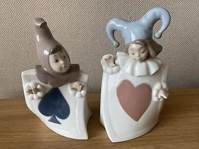 £7.50 • Buy Lladro Nao Figurines. Playing Cards Hearts & Spades (af)