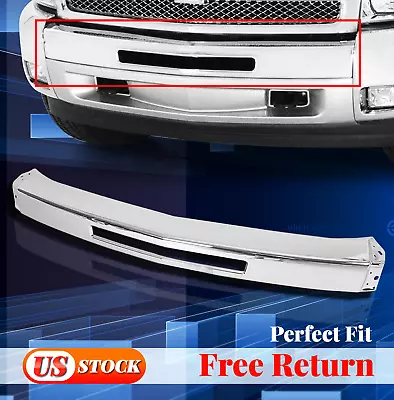 Chrome Steel Front Bumper Impact Face Bar For 2007-2013 Chevy Silverado 1500 • $69.99