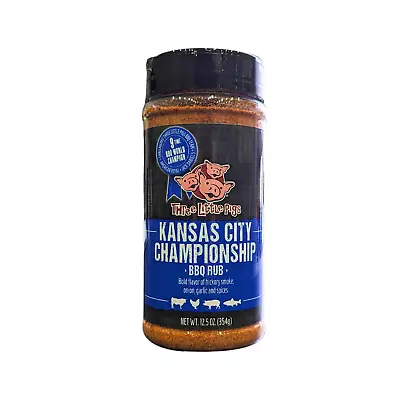 New Three Little Pigs Kansas City Championship BBQ Rub 12.5oz Shaker Jar - Made  • $33.75