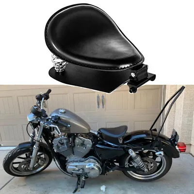 Black Front Solo Seat For Harley Sportster XLH / XL883 1200 Custom Nightster Low • $41.98