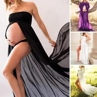 $20.11 • Buy Pregnant Maternity Lace Maxi Dress Gown Prom Party Photography Shoot Props LI