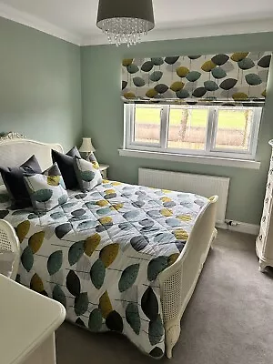 Sanderson John Lewis Dandelion Clocks Chaffinch Roman Blind Bedspread & Cushions • £185