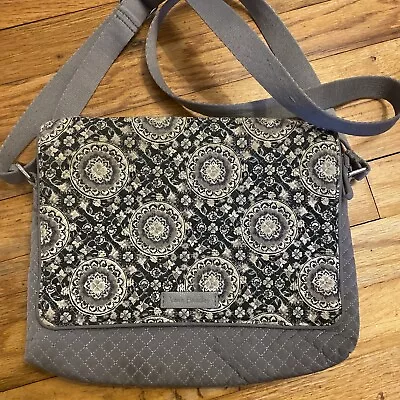 VERA BRADLEY Crossbody Messenger Bag Charcoal Medal Gray PURSE HANDBAG • $12