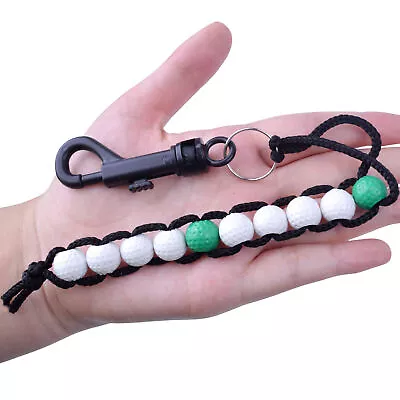 1pc Golf Bead Score Counter Nylon Rope Sports Batting Counting Beads With Clip • £7.55