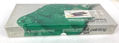 $49.99 • Buy New In Box! Vintage Permanent Pigment Oil Painting Set And Liquitex Linseed Oil