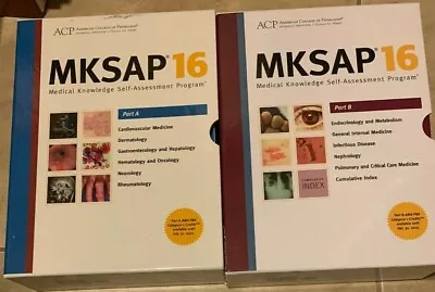 MKSAP16 Part A & B 2 Box Sets 12 Books Medical Knowledge Self Assessment • $39.95