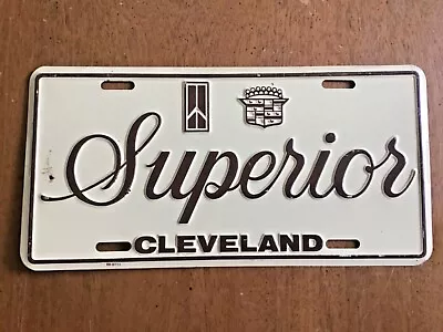 Superior Cleveland Oldsmobile Cadillac License Plate Booster Vintage Dealership • $28.99