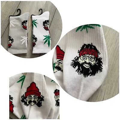 Cheech And Chong Unisex Socks.white Or Grey.size 6-9..up In Smoke.daves Not Here • £8.99