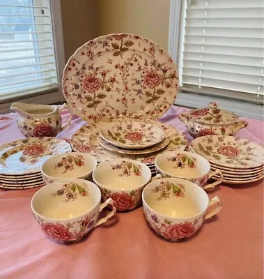 Rose Chintz China Pieces • $165