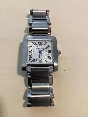 CARTIER Tank Francaise 2302 Automatic Unisex Watch - Needs A Service • $1299