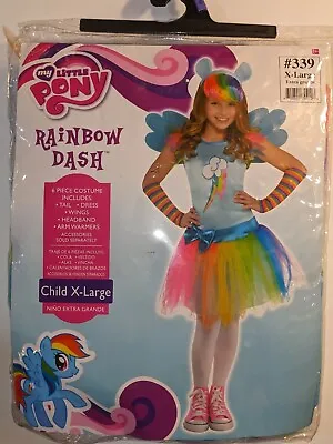 My Little Pony RAINBOW DASH Halloween Costume Kids X-LARGE 14-16 Yrs (6 Pc) NEW • $29.99