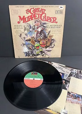 The Muppets - The Great Muppet Caper Soundtrack (1981) LP W/Fan Club Form VG+ • $11.99