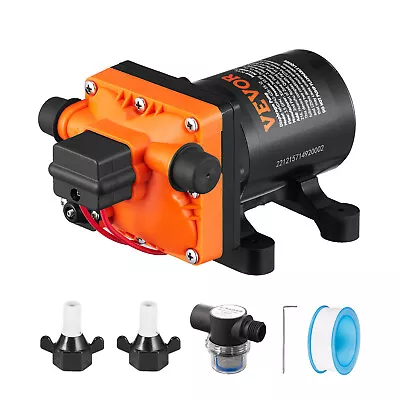 $49.99 • Buy VEVOR 12V Water Pressure Diaphragm Pump Self-Priming Pump 55 PSI 3.5 GPM Boat RV