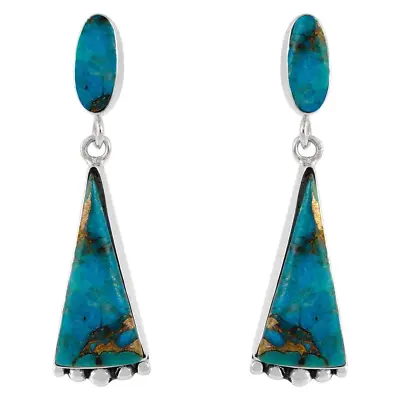 Vintage Turquoise Boho Earrings Antique Jewelry Long Dangle Wedding Earring Gift • $0.08