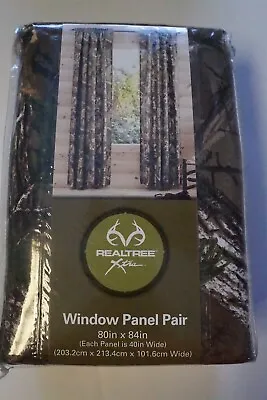 Mossy Oak Break Up Infinity Camo Camouflage Window Panel Curtain Pair 80 X 84 • $40