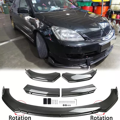 For Mitsubishi Lancer Galant Carbon Fiber ABS Front Bumper Spoiler Lip Splitter • $99.11