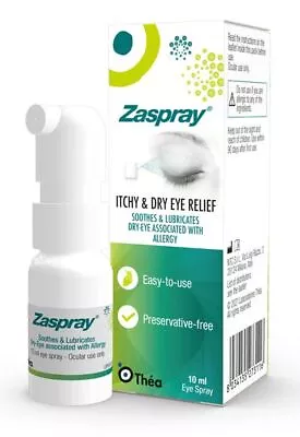 Zaspray 3-in1 Allergy Eye Spray - Itchy & Dry Eye Relief 10ml Thea  • $31.89