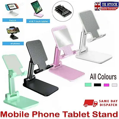 Portable Mobile Phone Stand Desktop Holder Table Desk Mount For IPhone IPad Tab • £6.19