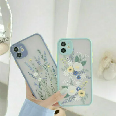 $5.74 • Buy For IPhone 7 8 11 12 13 Pro Max SE XR Cute Flower Shockproof TPU Soft Case Cover