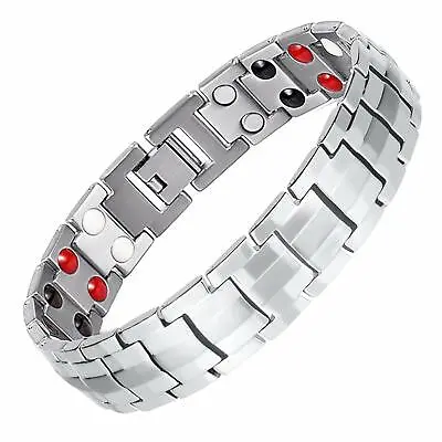 Strong Magnetic Bracelets Titanium Therapy Bracelets For Men Arthritis Relief • £25