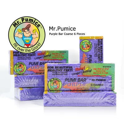 6 Pieces Mr. Pumice Purple Coarse Pumi Bar Stone  • $11.95