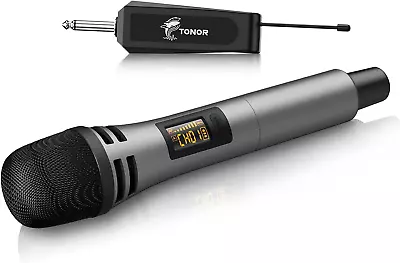 TONOR Wireless Microphone UHF Cordless Handheld Dynamic Karaoke Singing Mic • £24.99