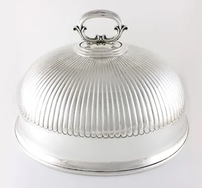 Antique Elkington Meat Dome. Large Silver Plated Roast Turkey Food Cover. C1893 • $625.31