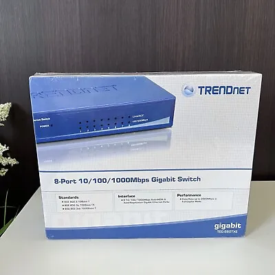 TRENDnet- TEG-S80TXE - 8 Port Gigabit Ethernet Switch - [NEW/SEALED] • $31.99