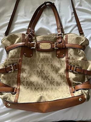 Used Michael Kors GANSEVOORT  Bag In Signature Jacquard Canvas/Luggage • $60