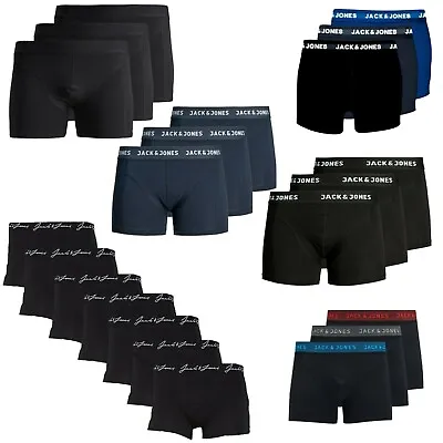 New Mens Jack & Jones Boxer Shorts Cotton Stretch Underwear Trunks 3 & 7 Pack • £29.99