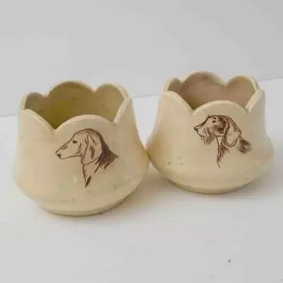 Dachshund Dog Candle Holder Porcelain Pair Home Decor • $26.99