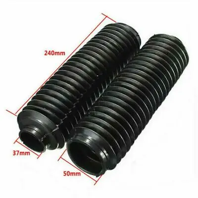 2Pcs Black Front Fork Motorcycle Dust Cover Gaiters Gators Boots Shock Absorber • $14.73