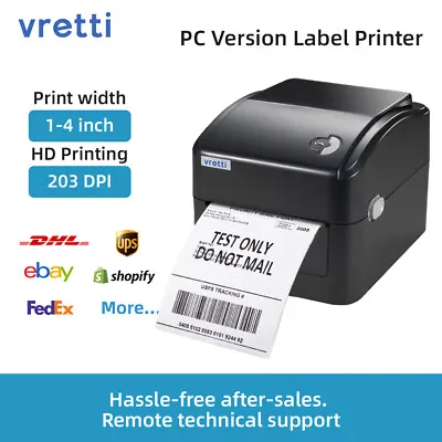 VRETTI Direct Thermal Shipping Label Printer 4x6 USB For UPSUSPSEtsyeBay • $59.99