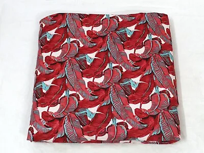 Indian Red Leaf Printed Cotton Fabric Beautiful Dressmaking Voile Fabric US • $104.99