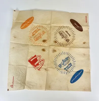 Vintage McGriddles Wrap Wrapper McDonald's Paper • $29.99