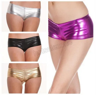 Sexy Faux Leather Lingerie Women's Panties Latex Underwear Panties Costume • £6.65