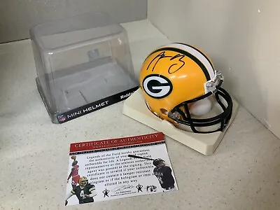 NFL Green Bay Packers Aaron Rodgers Signed Autographed Mini Helmet With COA!* • $539.99
