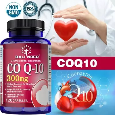 Coenzyme Q-10 COQ 10 Caps 300mg Heart Health Support Increase Energy & Stamina • $25.72